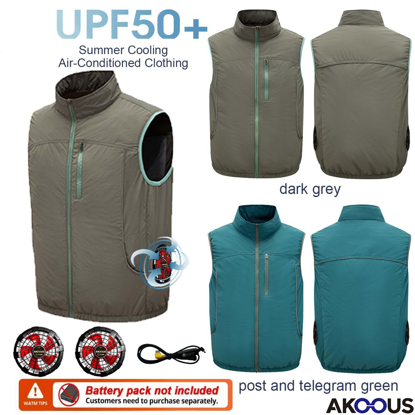 Outdoor Adventure Vest - Gilet de refroidissement USB 12V 5V