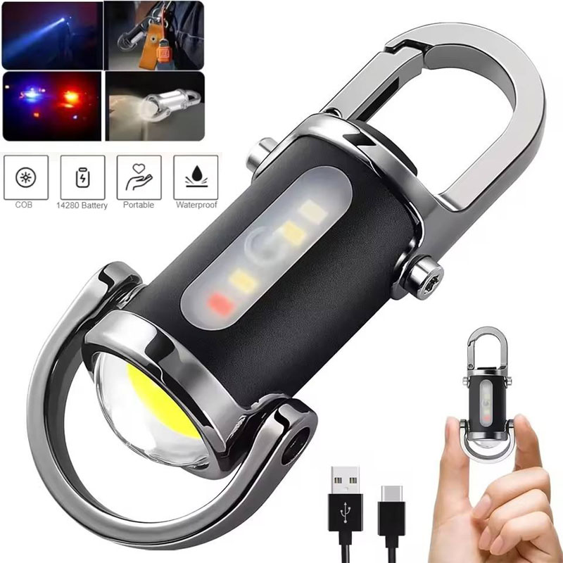 Outdoor Adventure Walks - Mini lampe torche porte-clés rechargeable, lampe