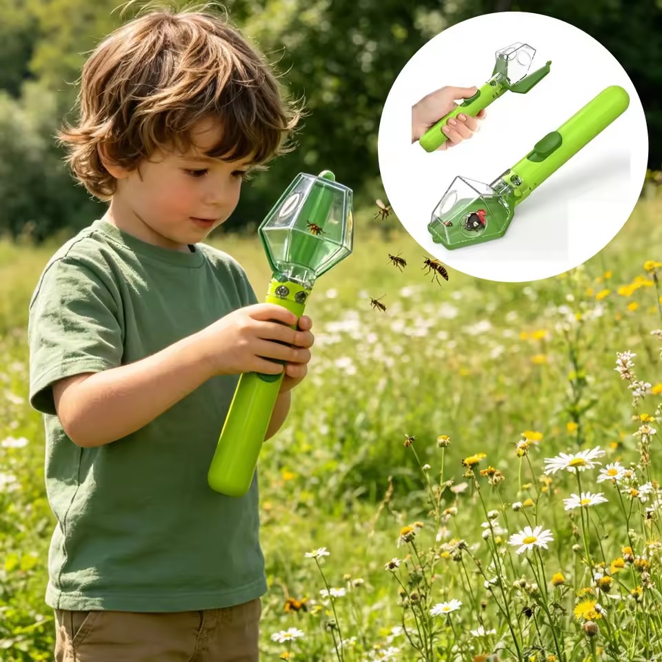 Outdoor Adventure Educator - Attrape-insectes portable avec loupe 6X, attrape-insectes