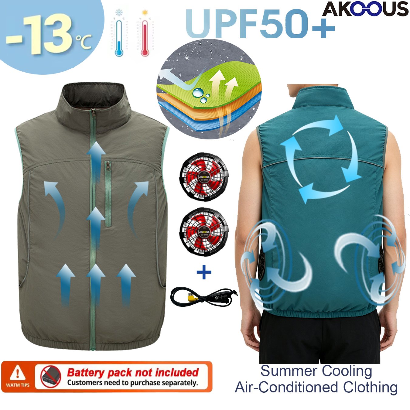 Gilet de refroidissement USB 1 - Outdoor Adventure Vest avis et prix