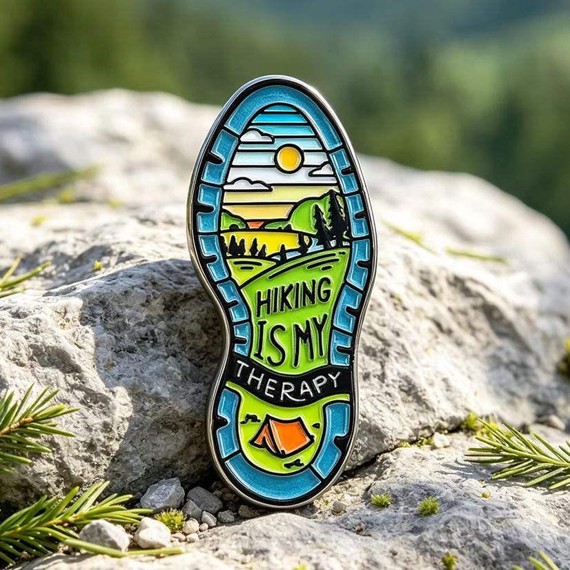 Broche en émail 'La randonnée  - Outdoor Adventure Therapy avis et prix